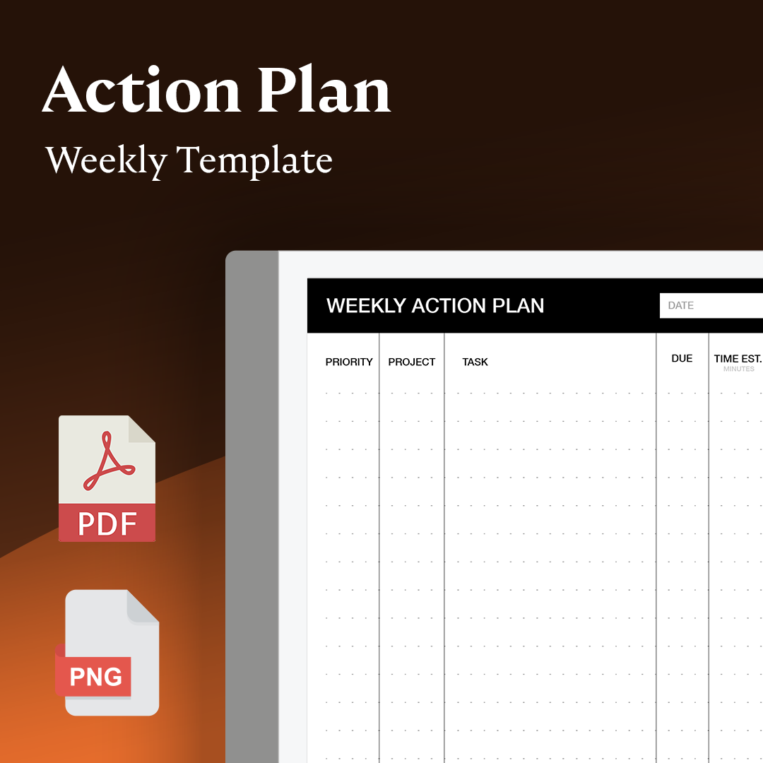 reMarkable tablet - Weekly Action Plan Template – Einkpads