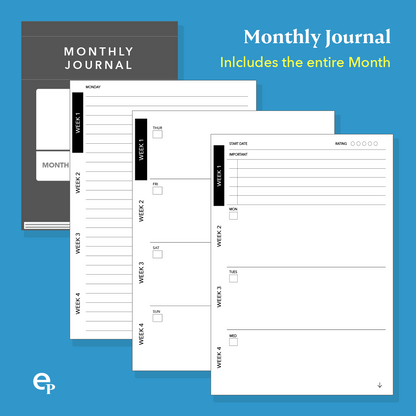 Monthly Journal Planner