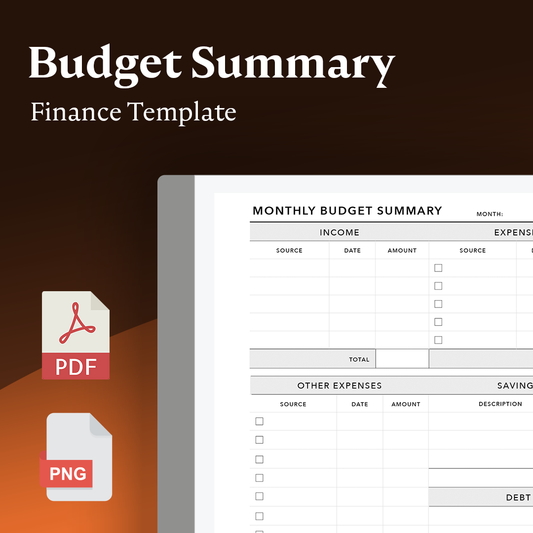 Monthly Budget Summary