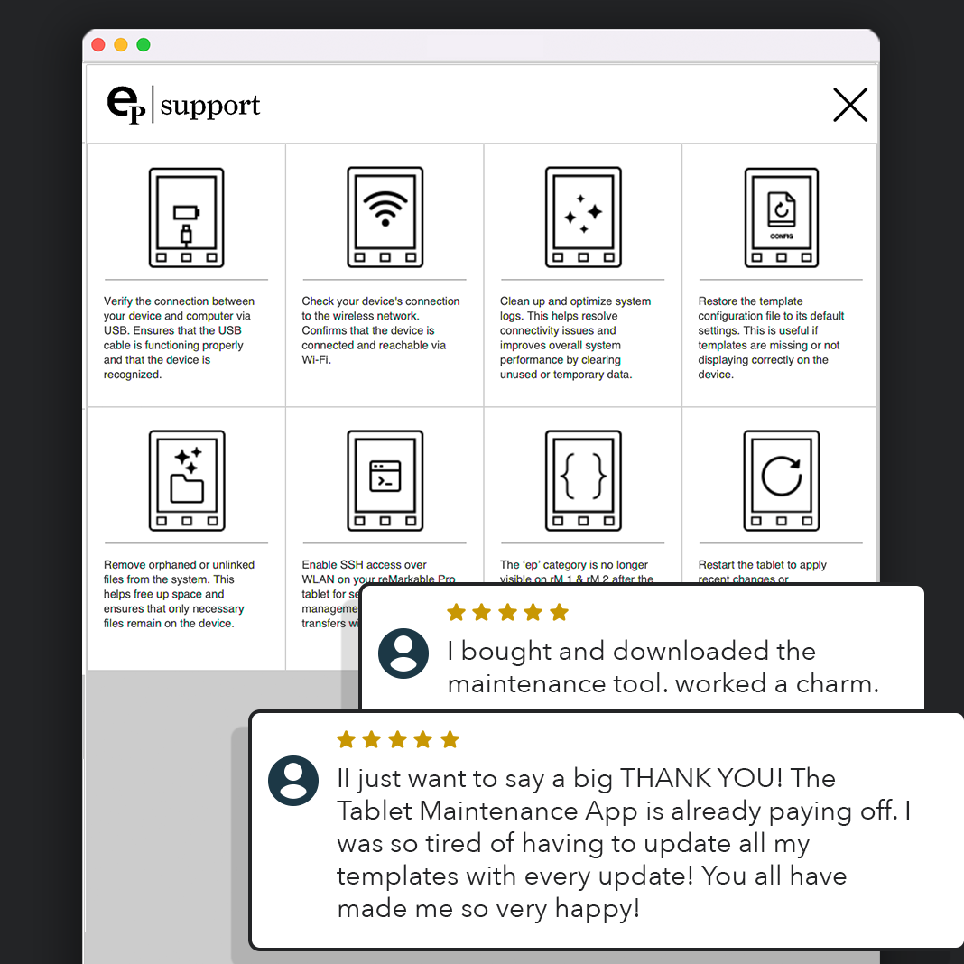 Tablet Maintenance app v3